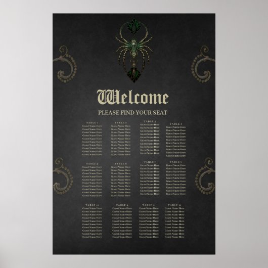 機械的な優雅さ、暗闇の中のクモ ポスター (正面)