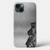 機械的な損傷を伴う金属背景 Case-Mate iPhoneケース (裏面)