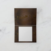 機械的な海馬のある木製の背景 サンキューカード (内部)