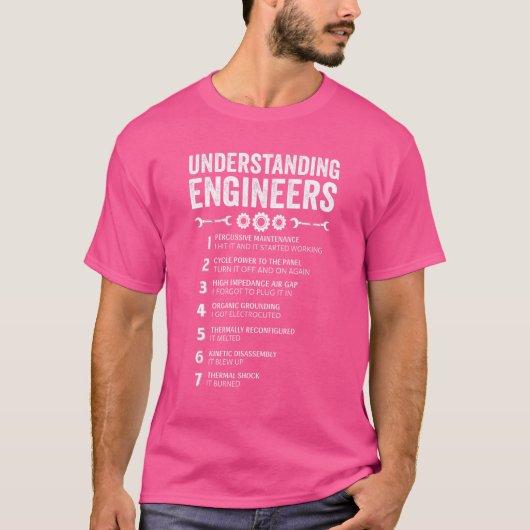 機械的な皮肉エンジニアリング理解En Tシャツ (正面)