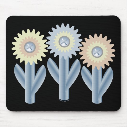 機械的な花 マウスパッド (正面)