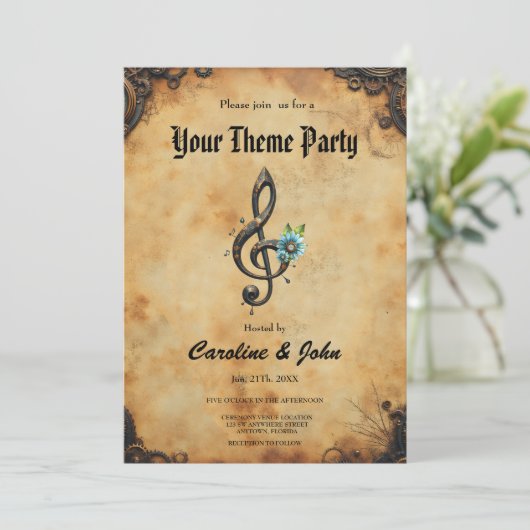 機械的クレフ、 音符記号 招待状 (スタンド正面)