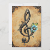 機械的クレフ、 音符記号 招待状 (裏面)