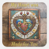 機械的ハート解剖学的スチームパンクシリーズ スクエアシール (正面)