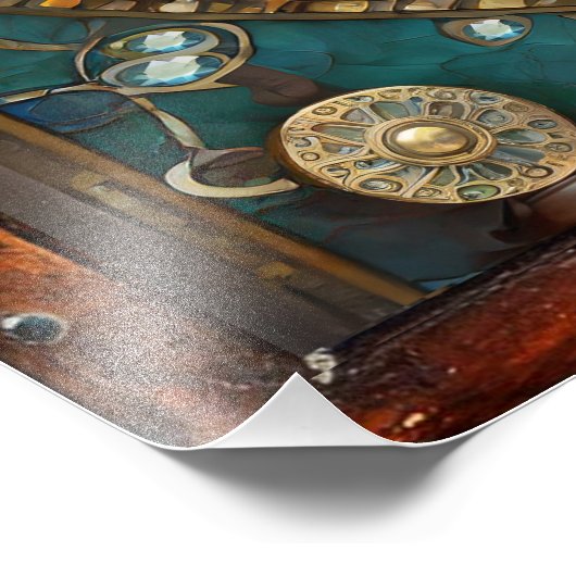 機械的ハート解剖学的スチームパンクシリーズ フォトプリント (角)