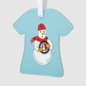 機械的雪だるま オーナメント (正面)