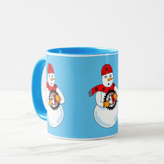 機械的雪だるま マグカップ (正面左)