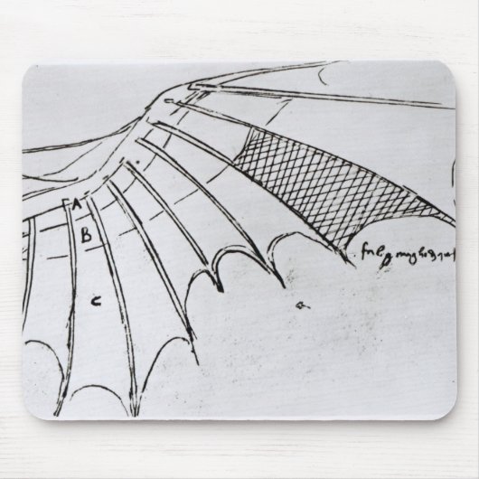 機械翼の詳細 マウスパッド (正面)