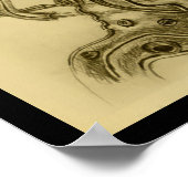 機械胃の解剖学スチームパンクプリントスケッチ ポスター (角)