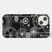 機械蒸気のパンクのギア iPhoneケース (裏面横)