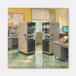 「機械語」- ユーモラスなテクノロジー マグネット