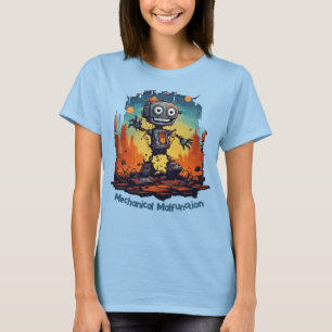 機械誤作動かわいいロボットTシャツ Tシャツ
