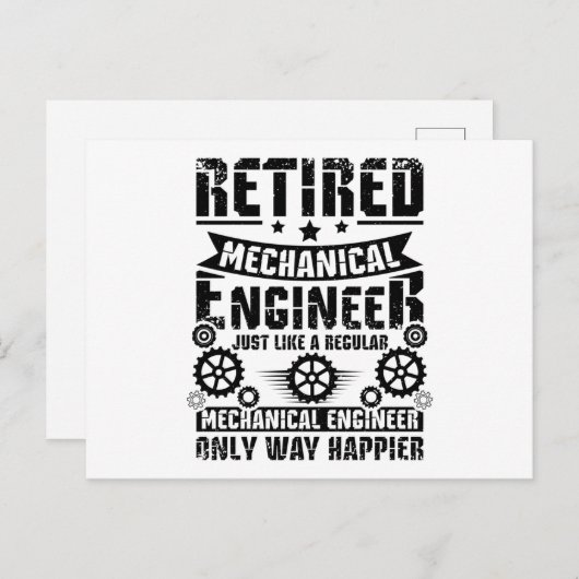 機械退職した技術者 ポストカード (正面/裏面)