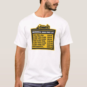 機械騒音の値段表 Tシャツ