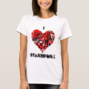 機械STEAMPUNKのハート Tシャツ