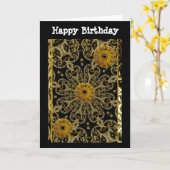 機械Steampunkの錆の機械類のコグ カード (黄色い花)