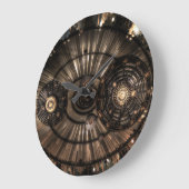 機械Steampunkの(占星術の)十二宮図の星座 ラージ壁時計 (傾斜)