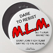 機構を拒否して下さい! ボタン 缶バッジ (正面&裏面)