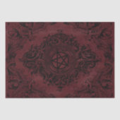 機知に富む |ダークレッドファンタジー星形五角形 薄葉紙 (正面)