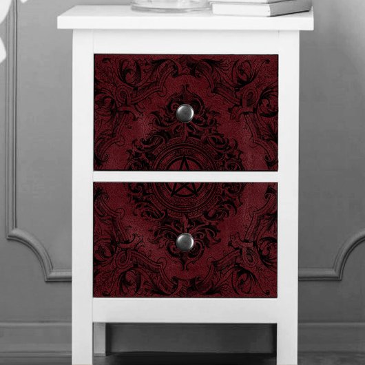 機知に富む |ダークレッドファンタジー星形五角形 薄葉紙