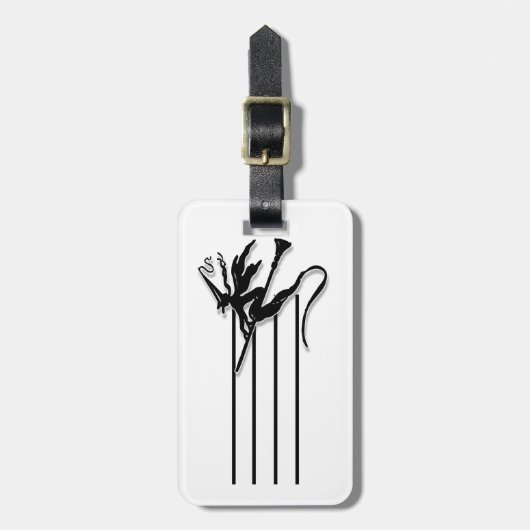 機知に富んだシルエット ラゲッジタグ (正面縦)