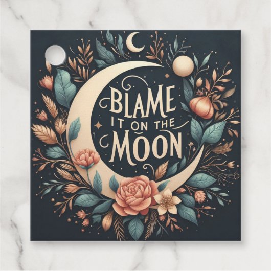 機知に富んだフローラは月の好意の贈り物のラベルにそれを非難 フェイバータグ (正面)