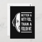 機知に富んだ愚かなシェイクスピア引用文 ポストカード (正面/裏面)