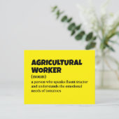 機知に富んだ農業労働者の定義 シーズンポストカード (スタンド正面)