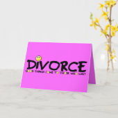 機知に富んだ離婚 カード (黄色い花)