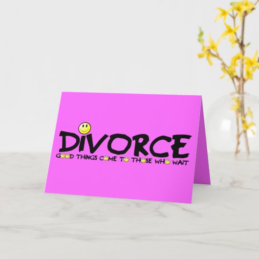 機知に富んだ離婚 カード (黄色い花)