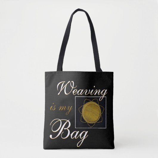 機織りは私のバッグバスケット トートバッグ (正面)