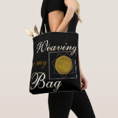 機織りは私のバッグバスケット トートバッグ (クローズアップ)