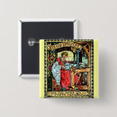 機織り女性 缶バッジ (正面&裏面)