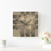 機織り,リボン,サテン スクエア壁時計 (ホーム)