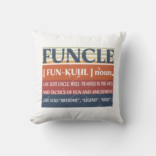 機能おもしろいおじさん定義、レジェンドハ素晴らしーロ クッション (正面)