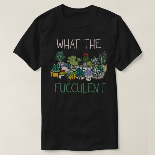 機能おもしろいサクサ多肉植物ホッブ Tシャツ (デザイン正面)