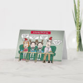 機能しおもしろいない家族のクリスマスカード シーズンカード (正面)