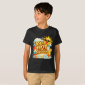機能しないほど暑い面白い夏の暑さのグラフィック Tシャツ (正面フル)