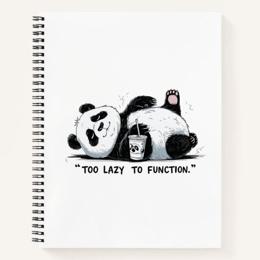 機能するには怠惰すぎる – Lazy Panda ノートブック (正面)
