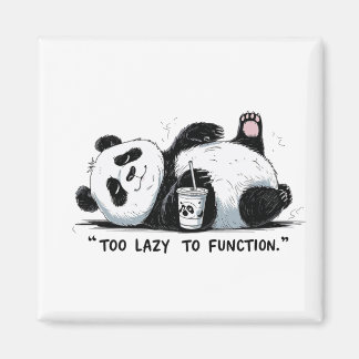 機能するには怠惰すぎる – Lazy Panda マグネット