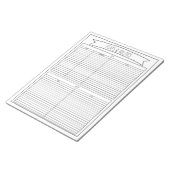 機能とアビリティーのシート ノートパッド (アングル)