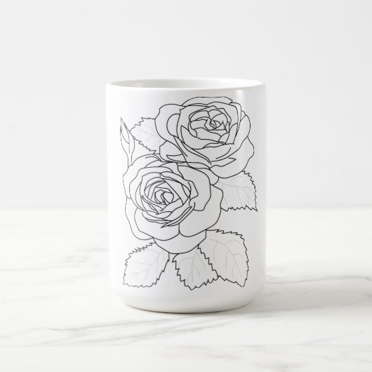 機能と管理の花柄マグカップ モーフィングマグカップ (中央)