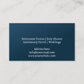 機能イベントパーティールームのレンタル 名刺 (裏面)