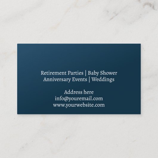 機能イベントパーティールームのレンタル 名刺 (裏面)