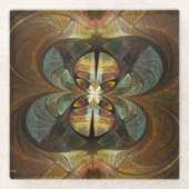 機能マトリックスのまわりに抽象芸術 ガラスコースター (正面)