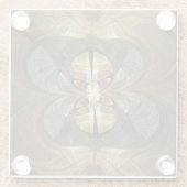 機能マトリックスのまわりに抽象芸術 ガラスコースター (裏面)