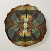 機能マトリックスのまわりに抽象芸術 ラウンドクッション (裏面)