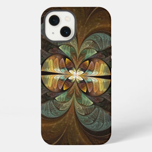機能マトリックスのまわりに抽象芸術 iPhoneケース (裏面)