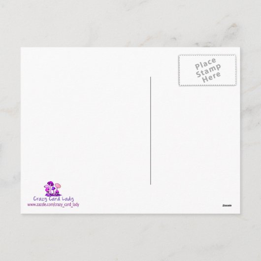 機能不全の家族のクリスマス シーズンポストカード (裏面)