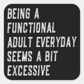 機能的で大人の毎日のおもしろい諺 スクエアシール (正面)